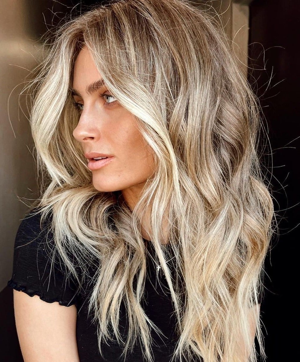 Mid-Back Blonde Balayage With Bright Highlights — Classy Bronde Balayage