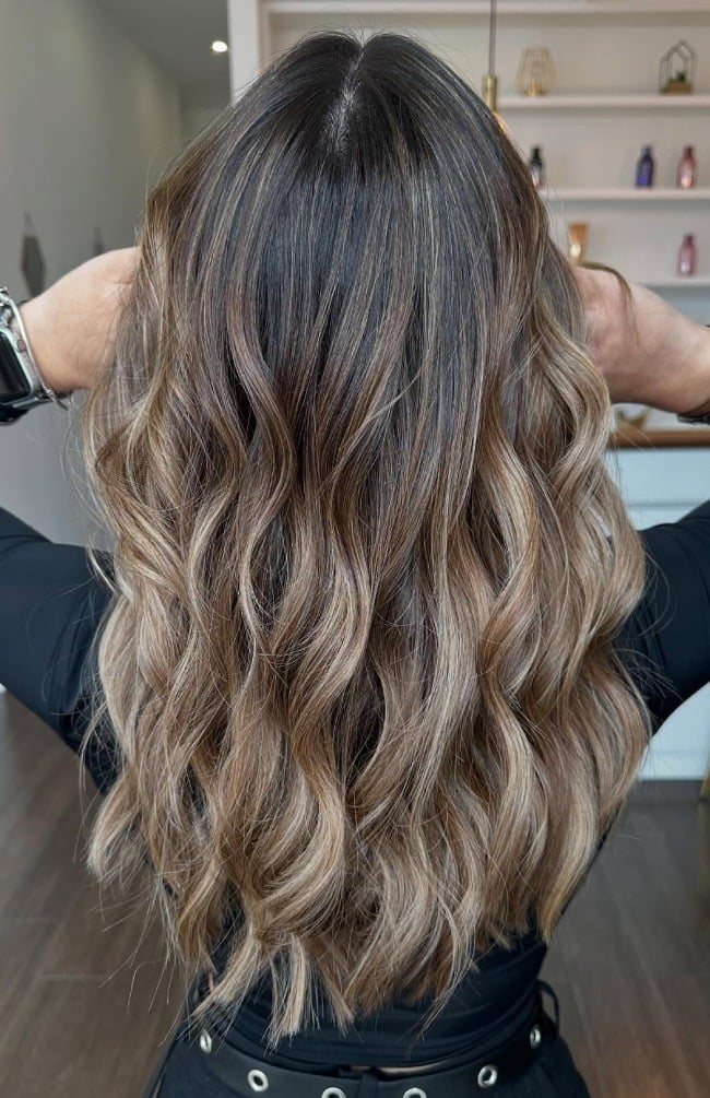 Mid-Back Bronde Balayage With Ash And Caramel Tones — Classy Bronde Balayage