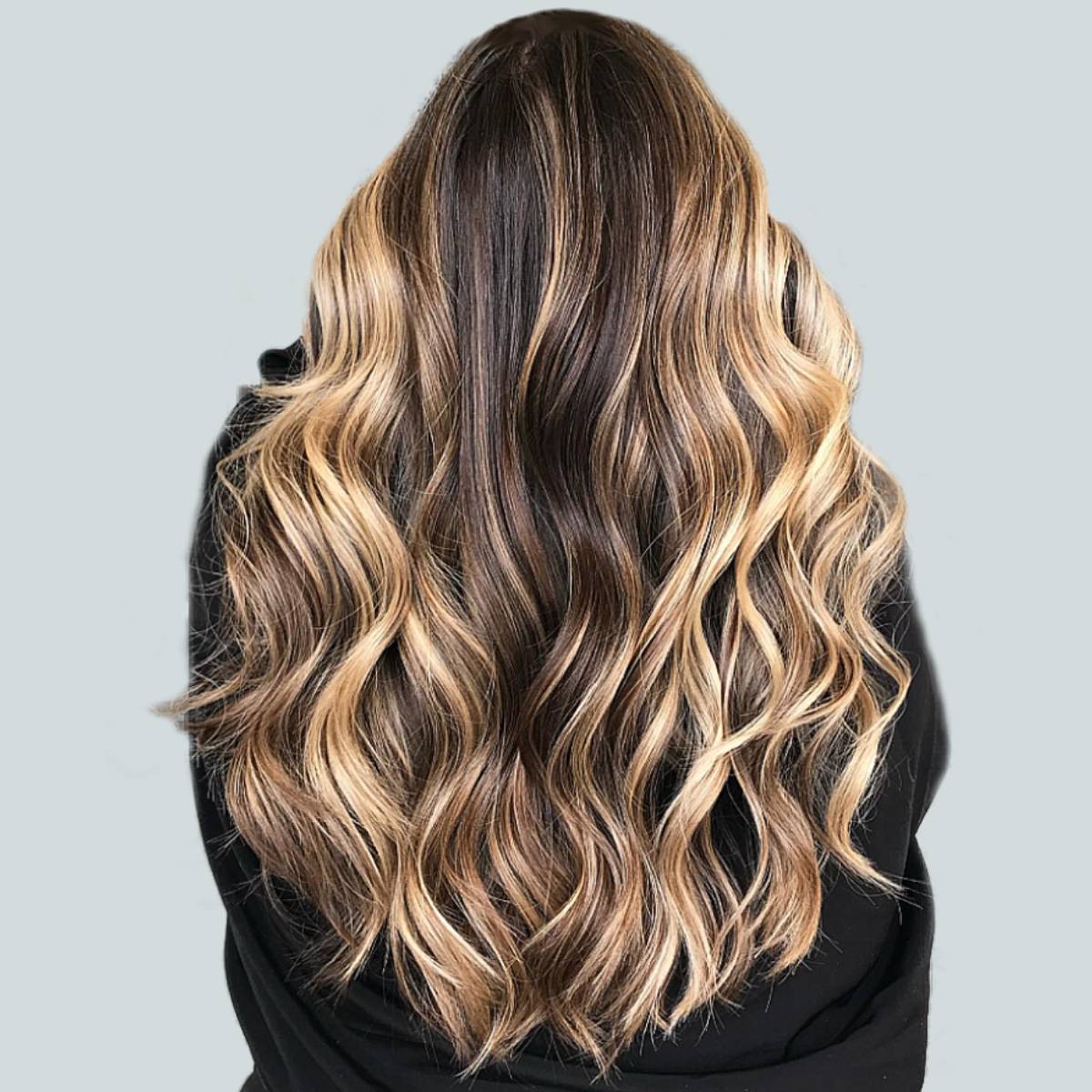 Mid-Back Dark Base With Blonde Balayage — Classy Bronde Balayage