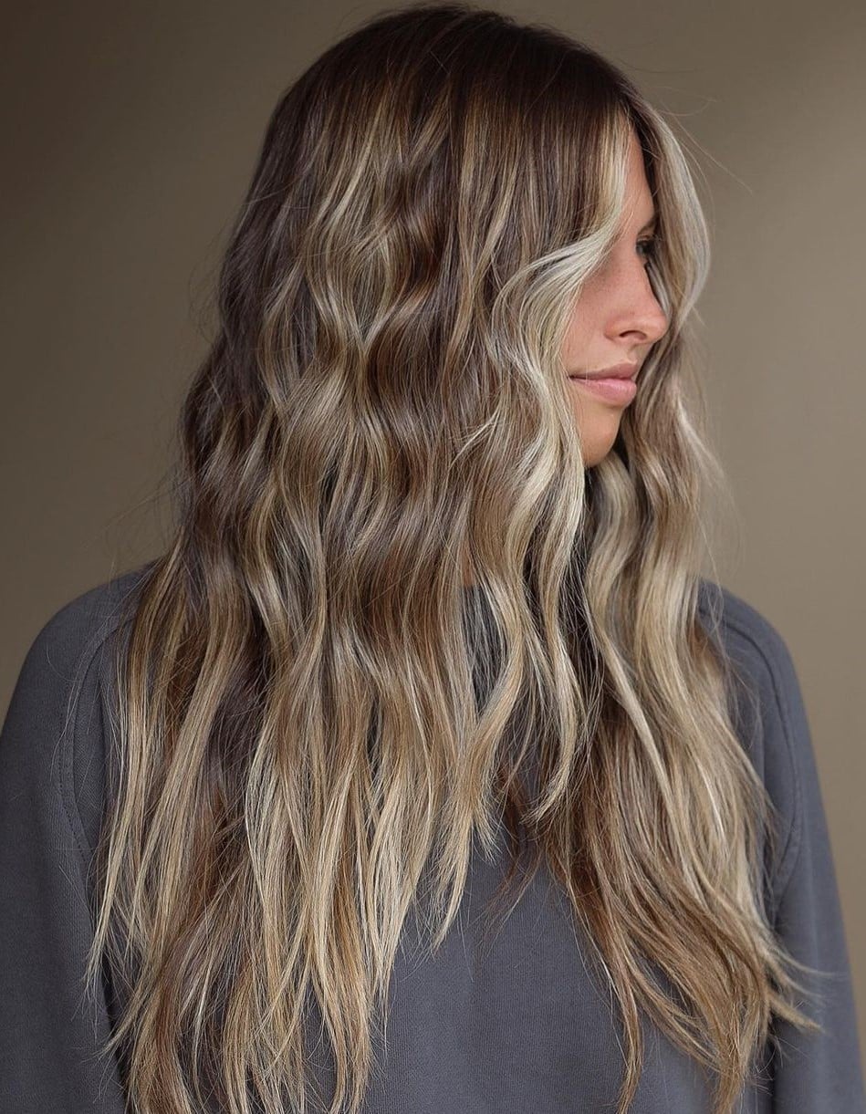 Mid-Back Bronde Balayage With Seamless Blend — Classy Bronde Balayage