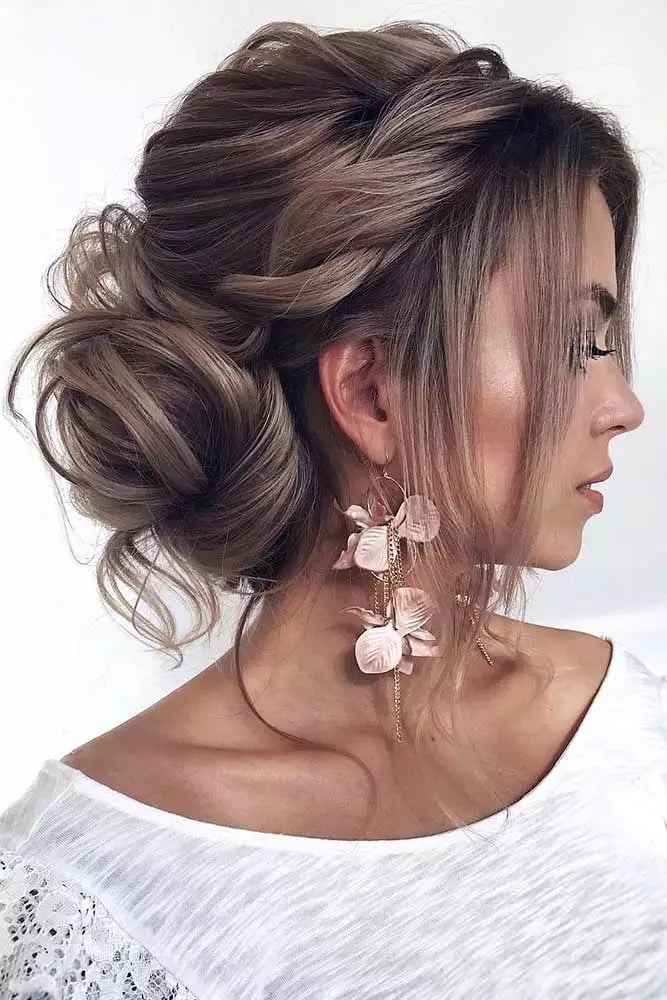 Voluminous Updo With Wispy Bangs — Classy Bun and Bang