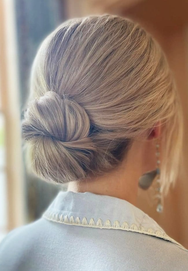 Sleek Low Bun With No Bangs — Classy Bun and Bang