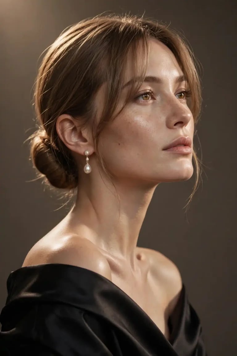 Sleek Low Bun And Soft Wispy Bangs — Classy Bun and Bang