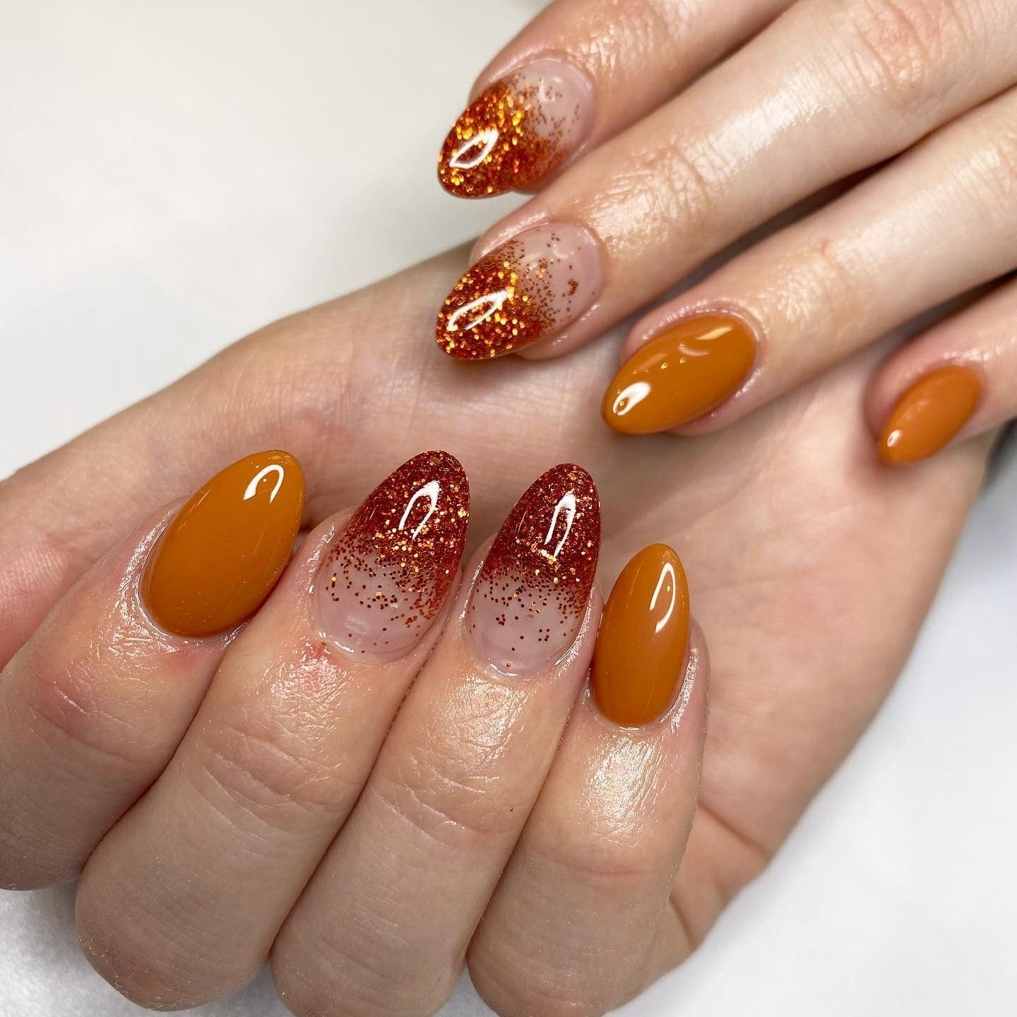 Matte Burnt Orange Long Coffin Nails with Foil Matte Burnt Orange Long Coffin Nails with Foil — Classy Burnt Orange Nails