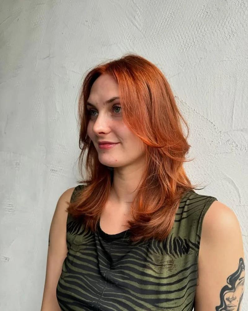 Collarbone Copper Butterfly With Side View — Classy Butterfly Haircut
