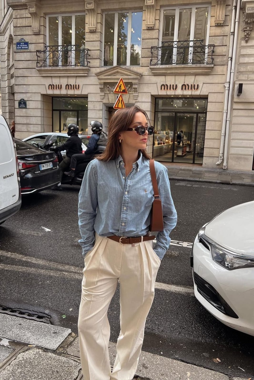 Light Blue Button-Down Shirt with Beige Pleated Trousers Light Blue Button-Down Shirt with Beige Pleated Trousers — Classy Casual Date Night Outfit