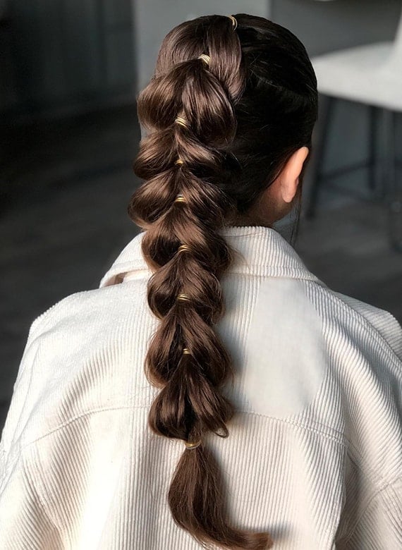 Mid-Back Bubble Braid — Classy Casual Hairstyles