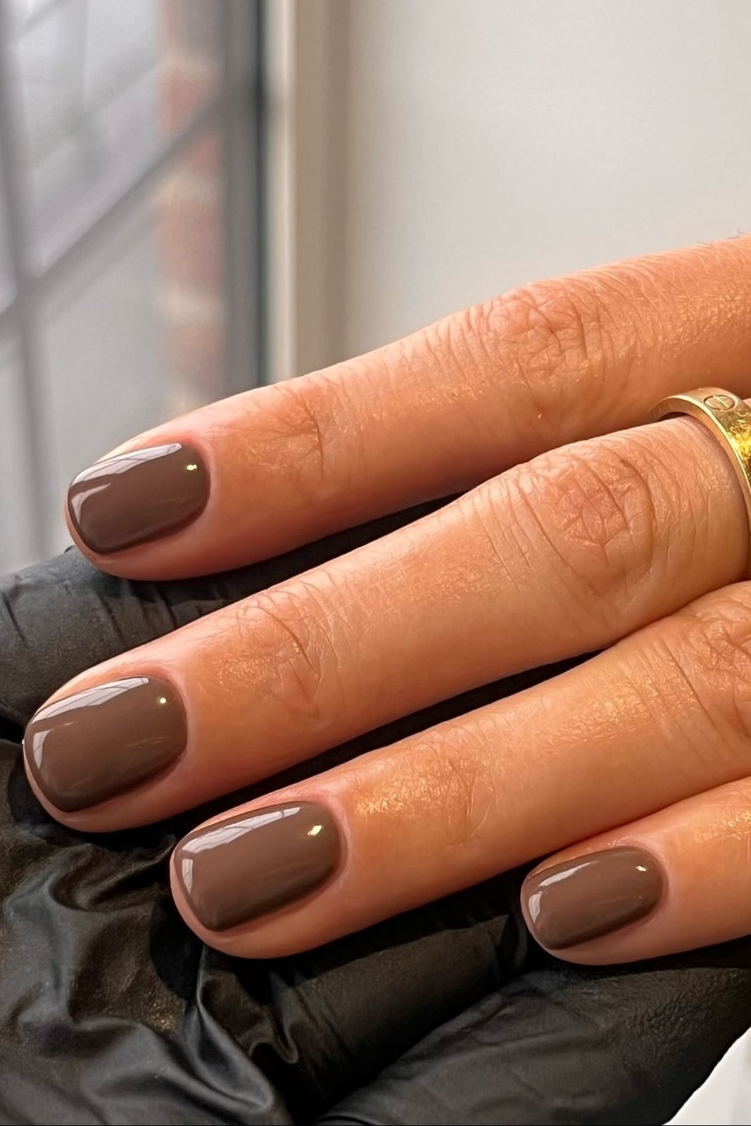 Deep Glossy Chocolate Short Soft Square Nails Deep Glossy Chocolate Short Soft Square Nails — Classy Chocolate Nails