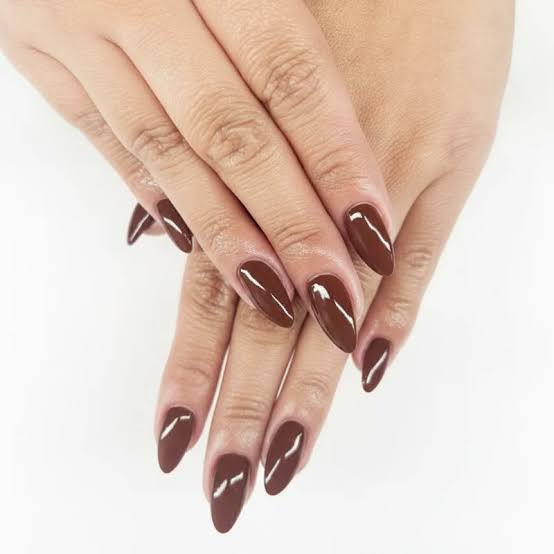 Short Square Rose Gold Metallic Shimmer Nails Short Square Rose Gold Metallic Shimmer Nails — Classy Chocolate Nails