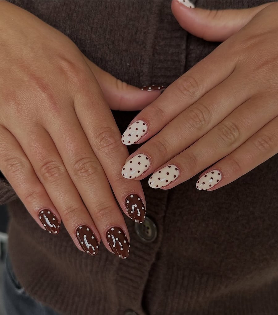 Very Dark Brown Glossy Medium Coffin Nails Very Dark Brown Glossy Medium Coffin Nails — Classy Chocolate Nails