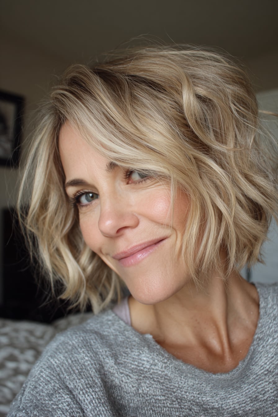 Collarbone Bob With Curtain Bangs — Classy Choppy Bob Haircuts