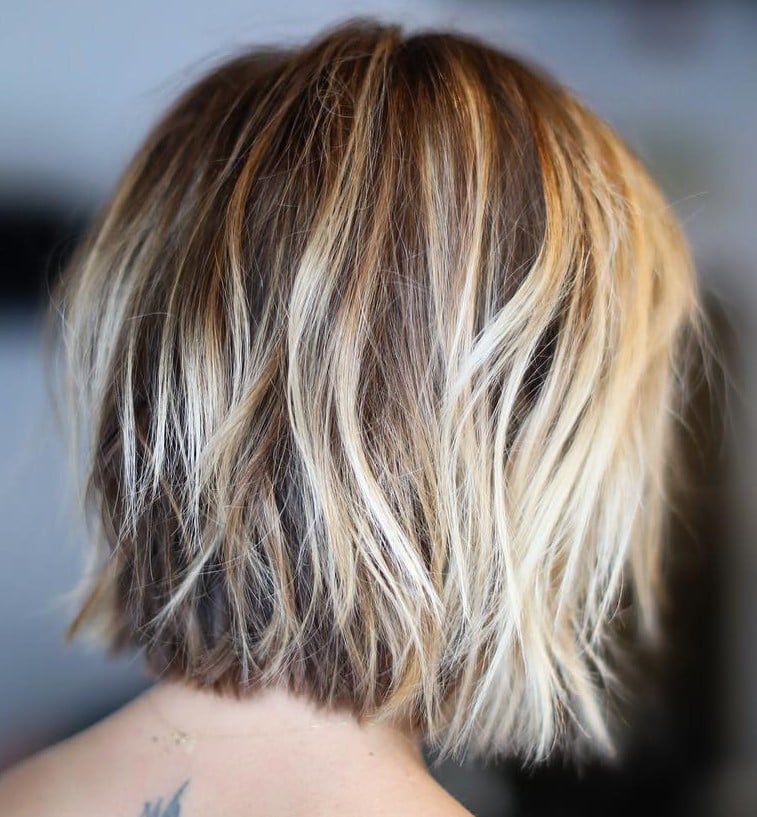 Back View of Dark Brown Bob — Classy Choppy Bob Haircuts
