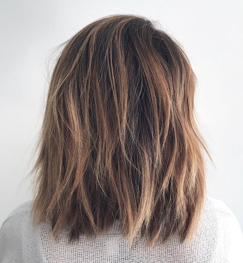 Shoulder Length Layered Cut With Textured Ends Shoulder Length Layered Cut With Textured Ends — Classy Choppy Layers