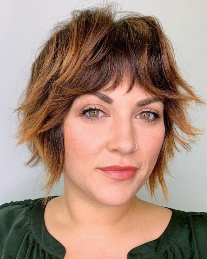 Short Shag With Choppy Layers and Curtain Bangs Short Shag With Choppy Layers and Curtain Bangs — Classy Choppy Layers