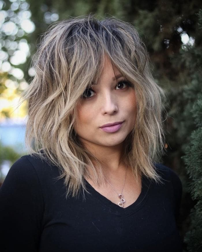 Collarbone Choppy Layers With Choppy Bangs Collarbone Choppy Layers With Choppy Bangs — Classy Choppy Layers