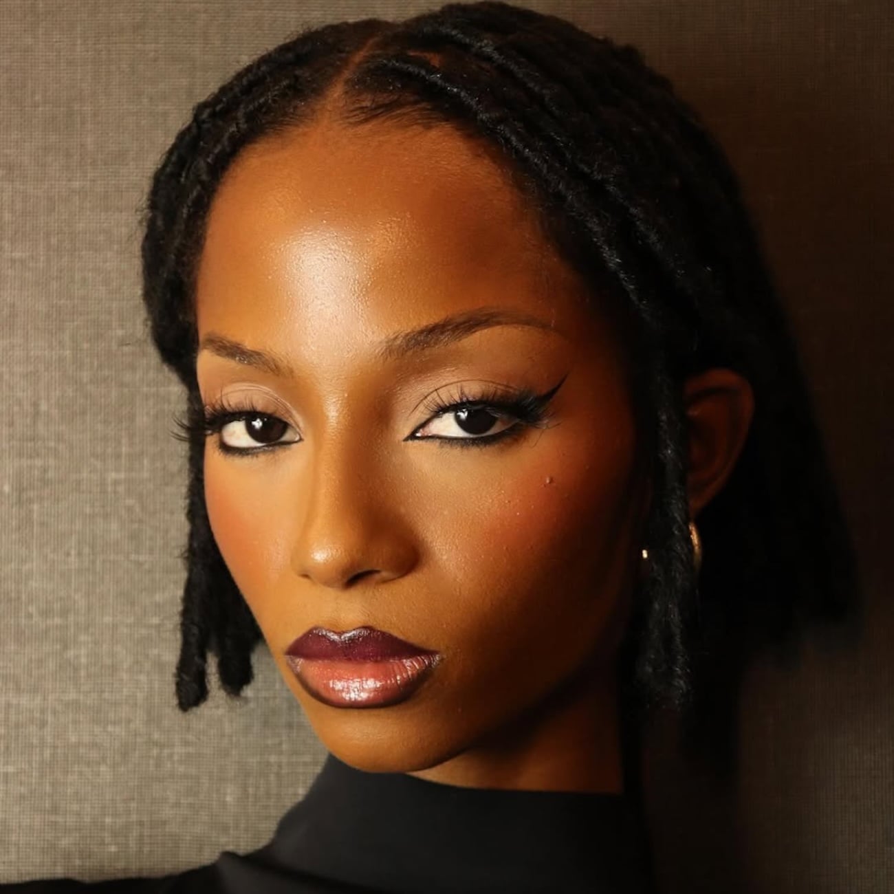 Shoulder Length Wavy Locs With Subtle Highlights Shoulder Length Wavy Locs With Subtle Highlights — Classy Color Locs