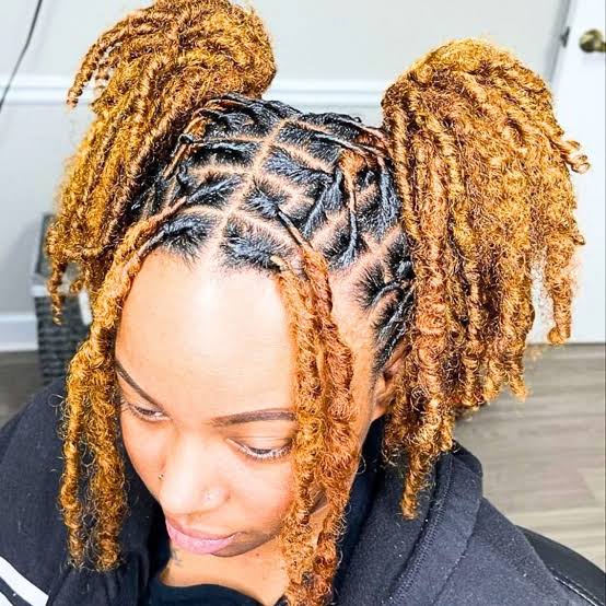 Shoulder Length Faux Locs With Honey Blonde Highlights Shoulder Length Faux Locs With Honey Blonde Highlights — Classy Color Locs