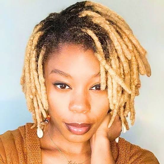 Blonde Chin Length Locs With Dark Roots Blonde Chin Length Locs With Dark Roots — Classy Color Locs