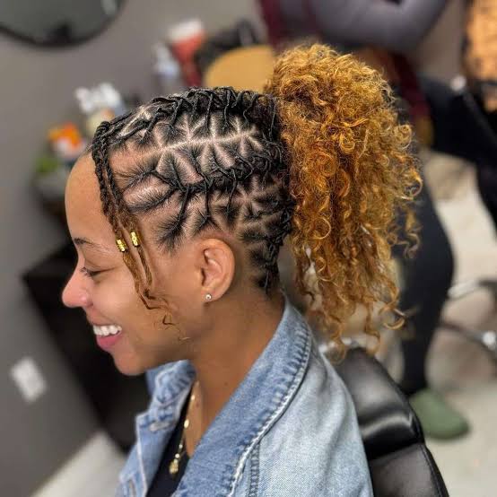 Locs High Ponytail With Honey Blonde Highlights Locs High Ponytail With Honey Blonde Highlights — Classy Color Locs