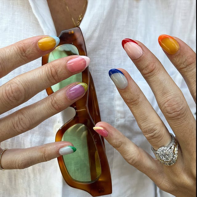 Classic White French Tip Oval Nails Classic White French Tip Oval Nails — Classy Colored French Tip Nails