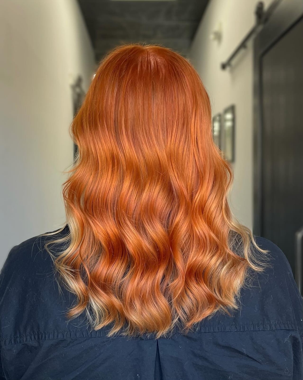 Shoulder Length Layers With Vibrant Copper Balayage — Classy Copper Hair Color