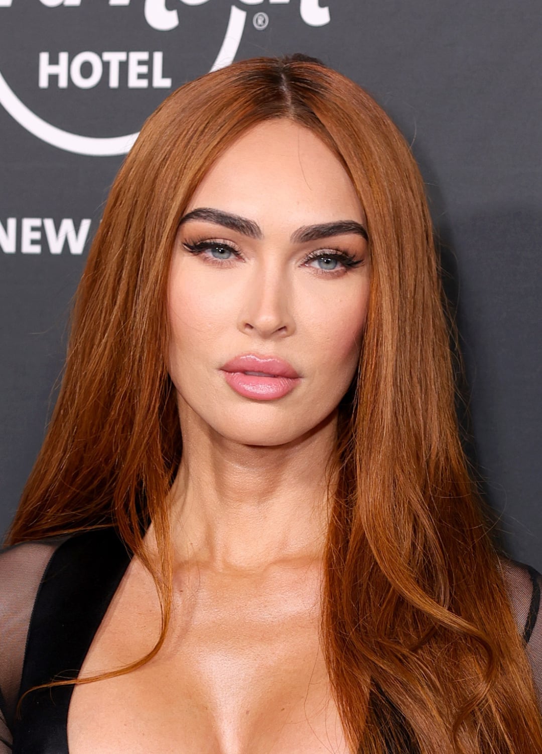 Mid-Back Length Straight Blowout In Solid Copper — Classy Copper Hair Color