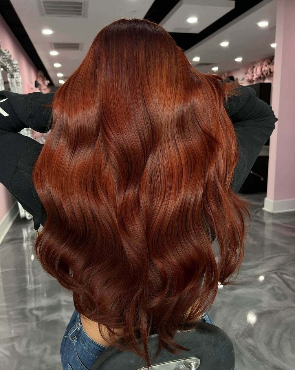 Mid-Back Layers With Deep Copper Undertones — Classy Copper Hair Color