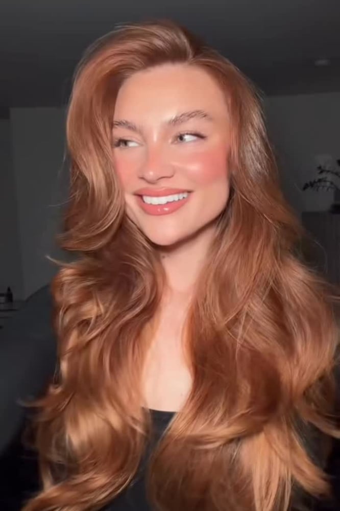 Mid-Back Layers In Warm Copper With Dimension — Classy Copper Hair Color