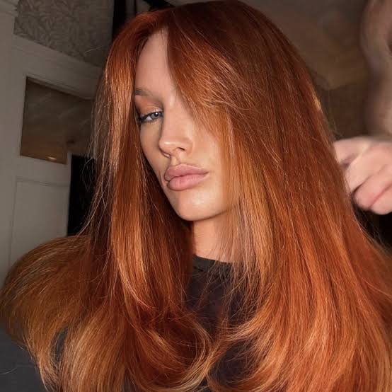 Mid-Back Layers With Vibrant Copper Balayage — Classy Copper Hair Color