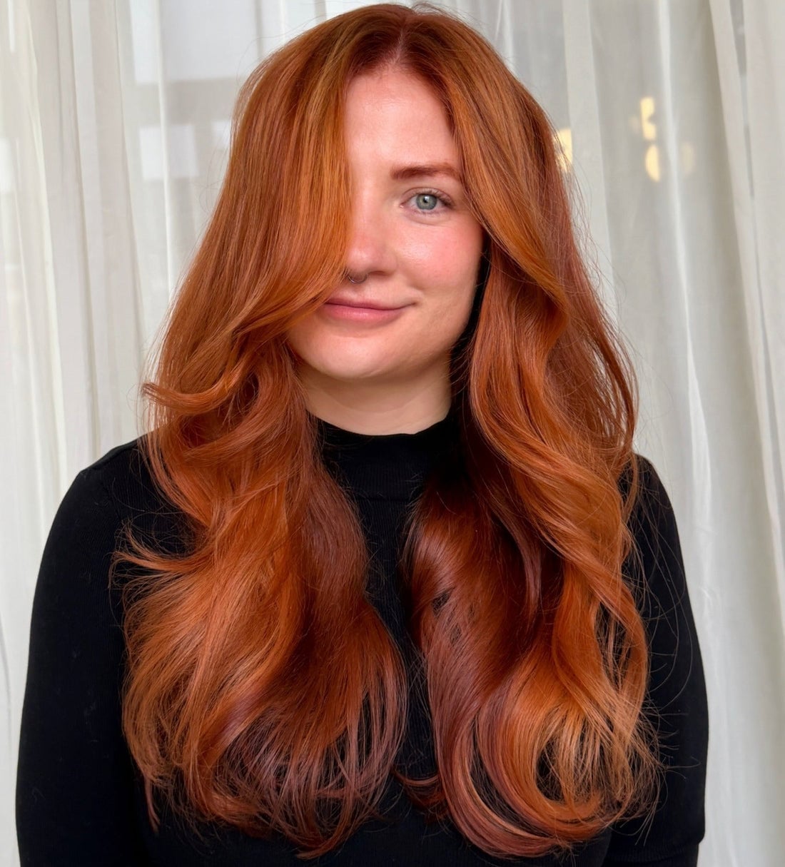 Mid-Back Layers With Bright Copper And Golden Tones — Classy Copper Hair Color