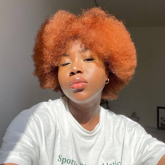 Vibrant Copper Short Afro — Classy Copper Hair on Black Women