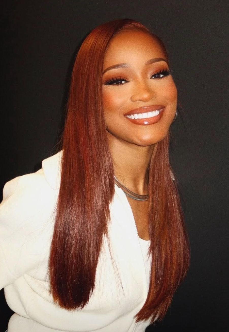 Mid-Back Layered Copper With Warm Undertones — Classy Copper Hair on Black Women