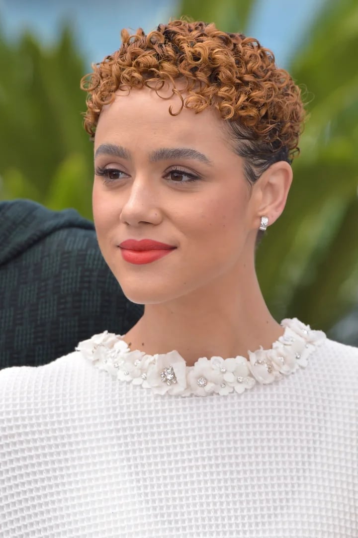 Copper Pixie With Textured Bangs Copper Pixie With Textured Bangs — Classy Curly Hair Cutting