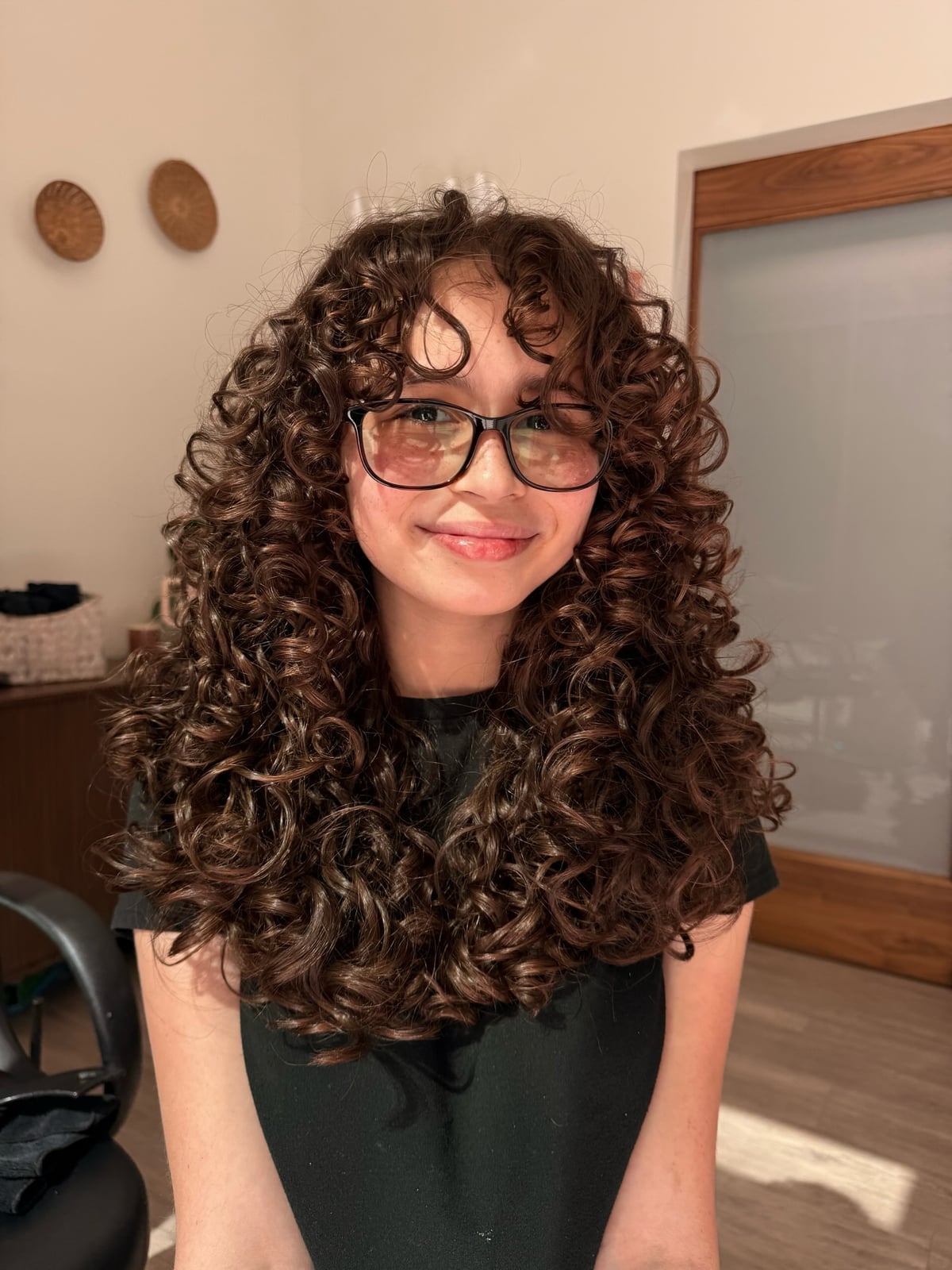 Mid-Back Layers With Balayage And Bangs Mid-Back Layers With Balayage And Bangs — Classy Curly Hair Layers