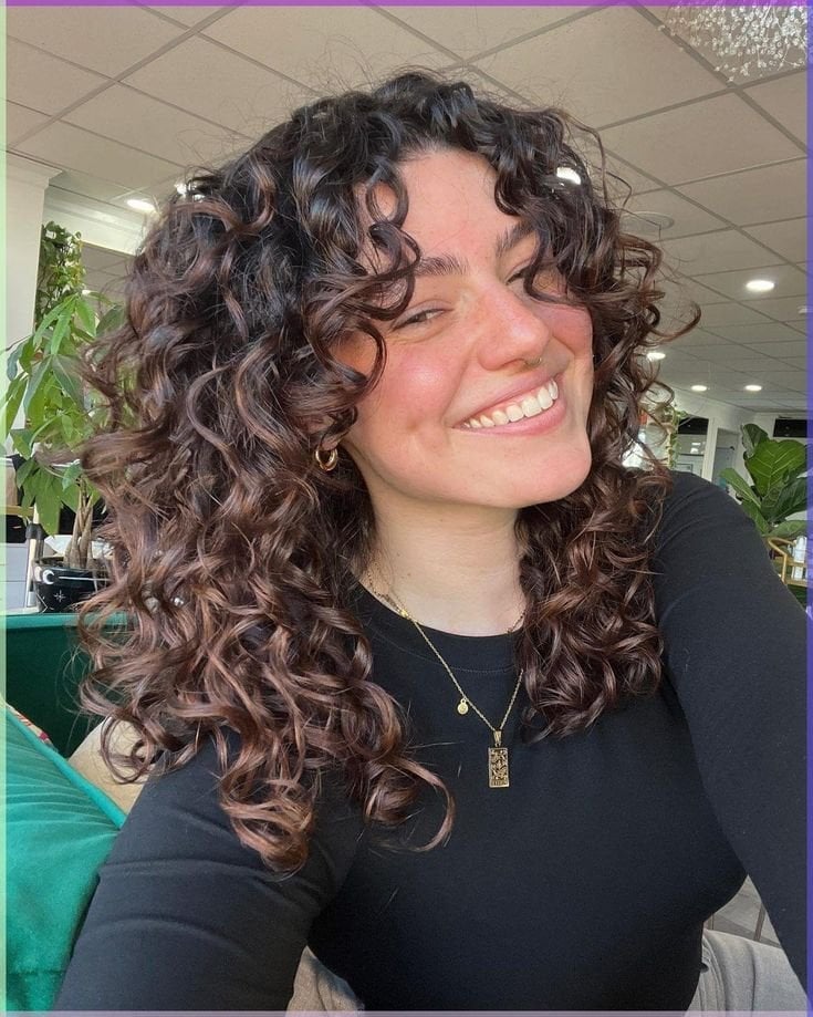 Medium Length Curly Bangs Medium Length Curly Bangs — Classy Curly Hair Layers