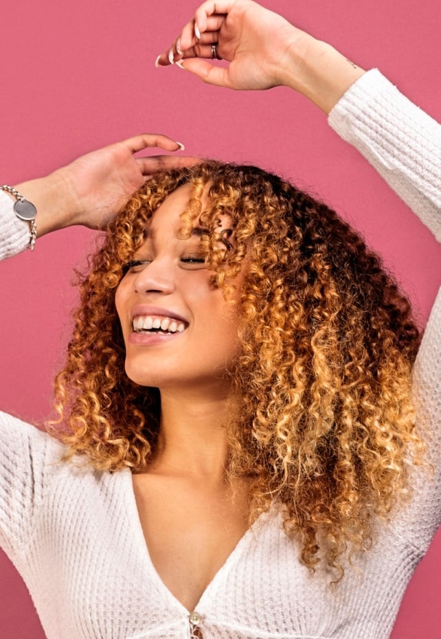 Shoulder Length Curls With Honey Blonde and Curly And Medium Density Shoulder Length Curls With Honey Blonde and Curly And Medium Density — Classy Curly Highlights