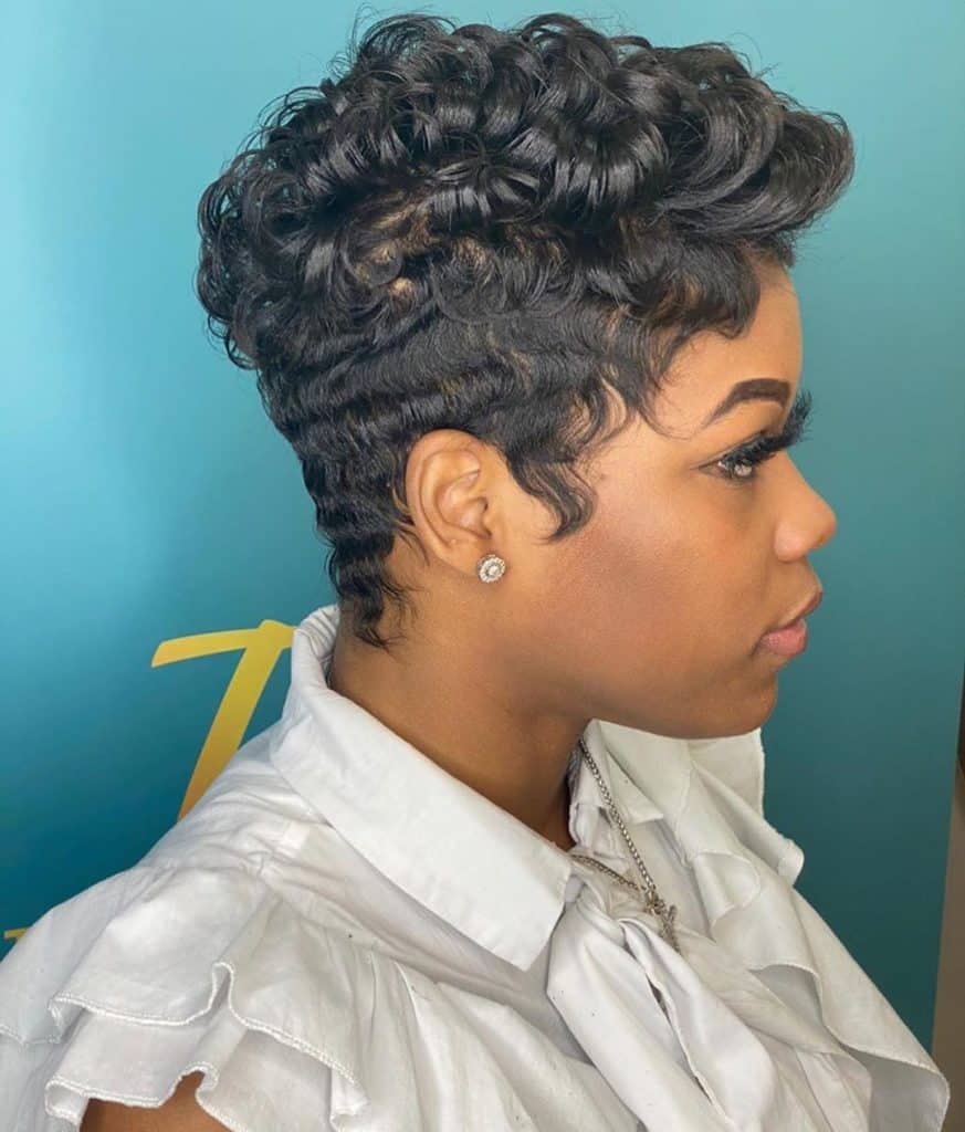 Dark Brown Pixie With Defined Curls Dark Brown Pixie With Defined Curls — Classy Curly Pixies