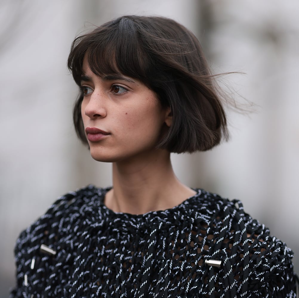 Dark Brown Blunt Bob With Blunt Bangs Dark Brown Blunt Bob With Blunt Bangs — Classy Cut Bob