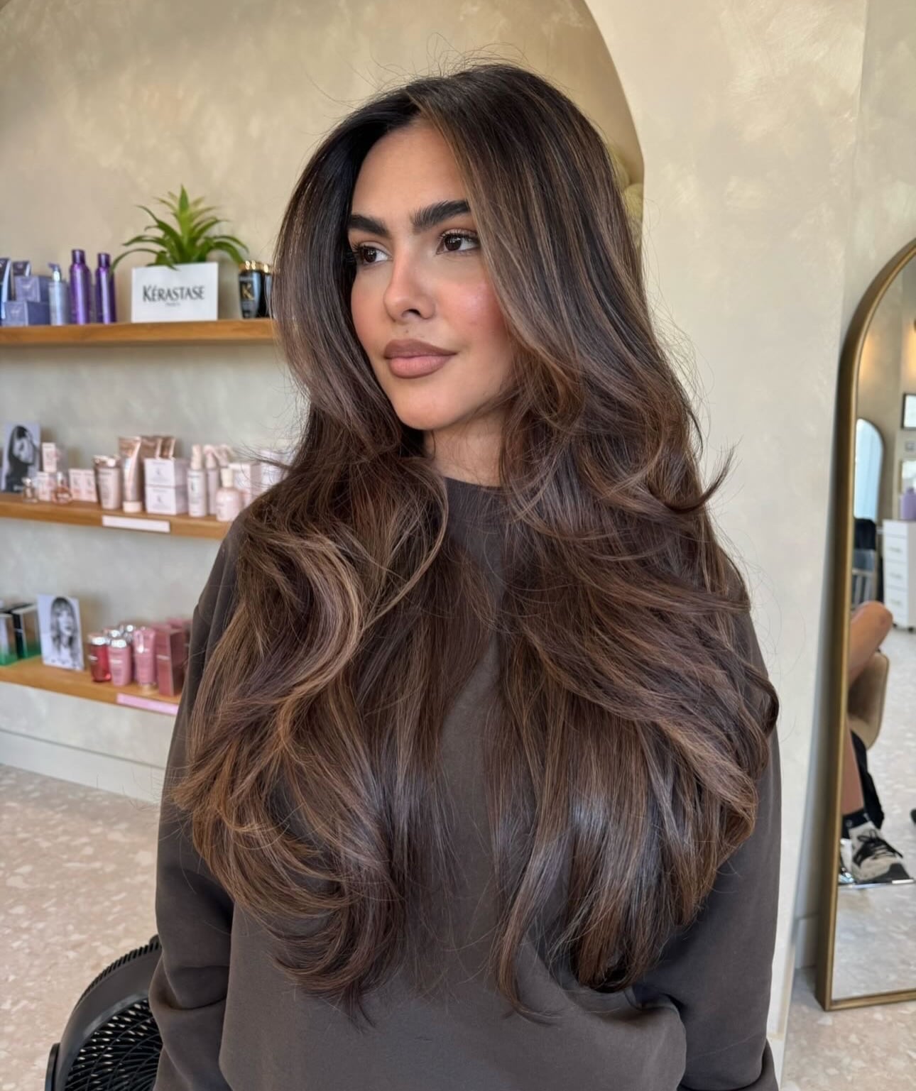 Mid-Back Length Dark Brown With Subtle Lighter Brown Highlights Mid-Back Length Dark Brown With Subtle Lighter Brown Highlights — Classy Dark Brown Highlights