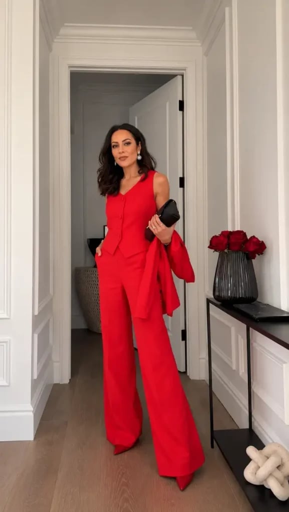 Monochromatic Red Tailored Suit Monochromatic Red Tailored Suit — Classy Dinner Outfits Classy