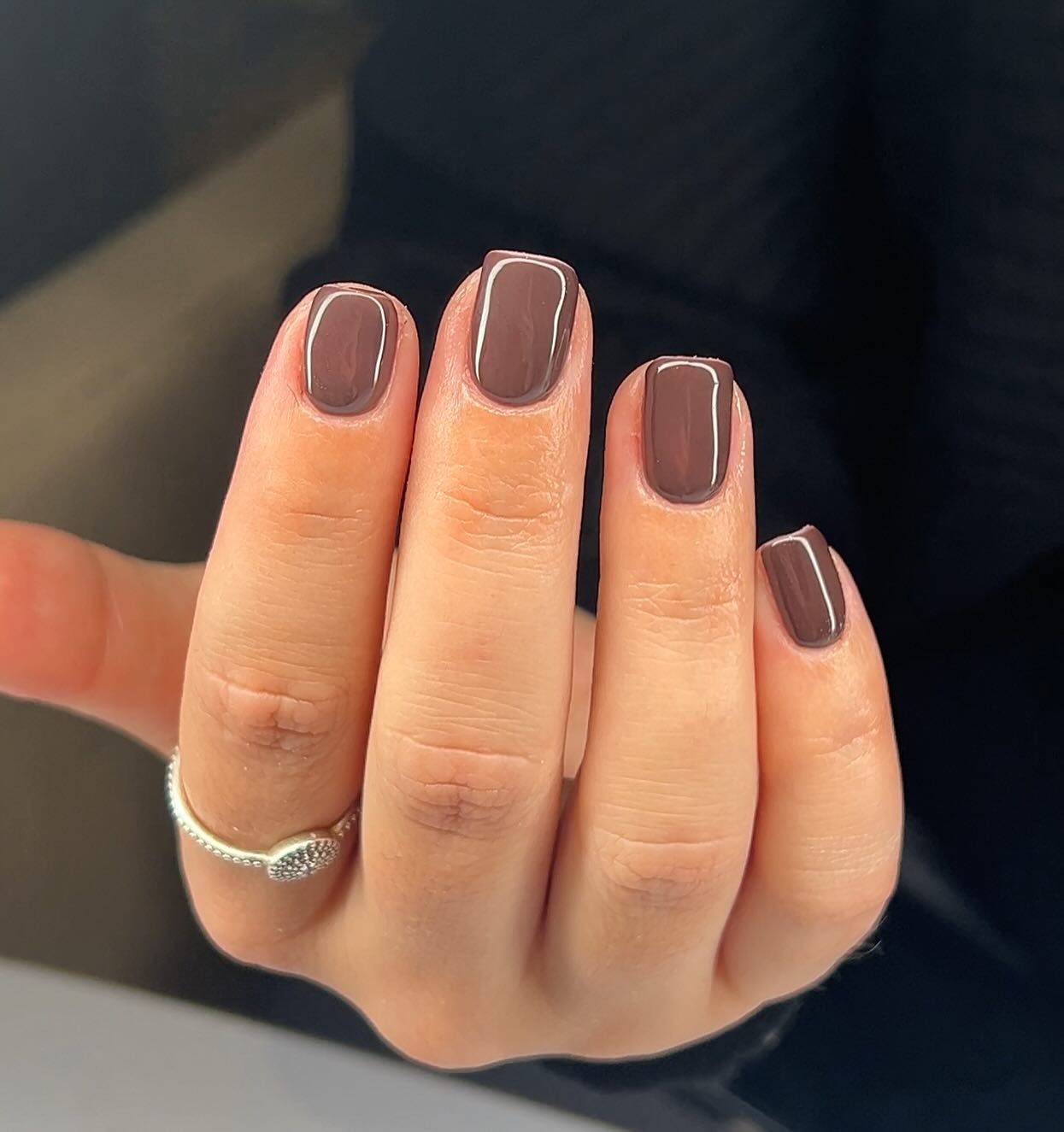 Classic French Manicure Short Square Nails — Classy Dip Nails