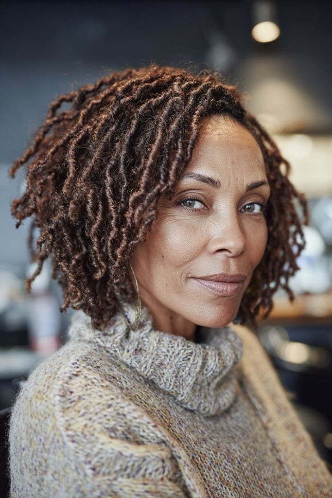 Natural Brown Locs With Subtle Light Ends — Classy Dyed Locs