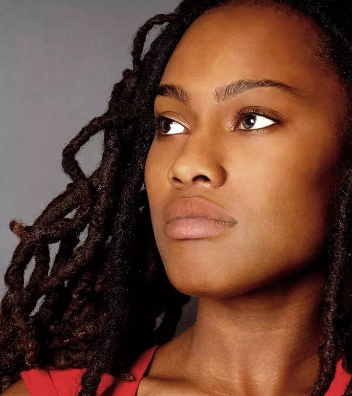 Natural Texture Mid-Back Dark Brown Locs With Strands Framing The Face — Classy Dyed Locs