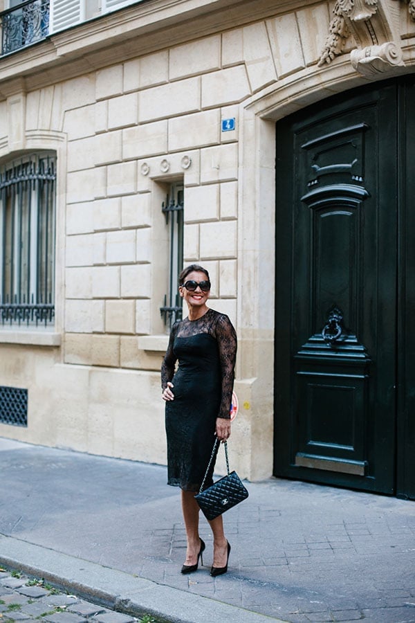 Black Leather Blazer Over Turtleneck with Shorts, Close-Up Take — Classy Edgy Outfits