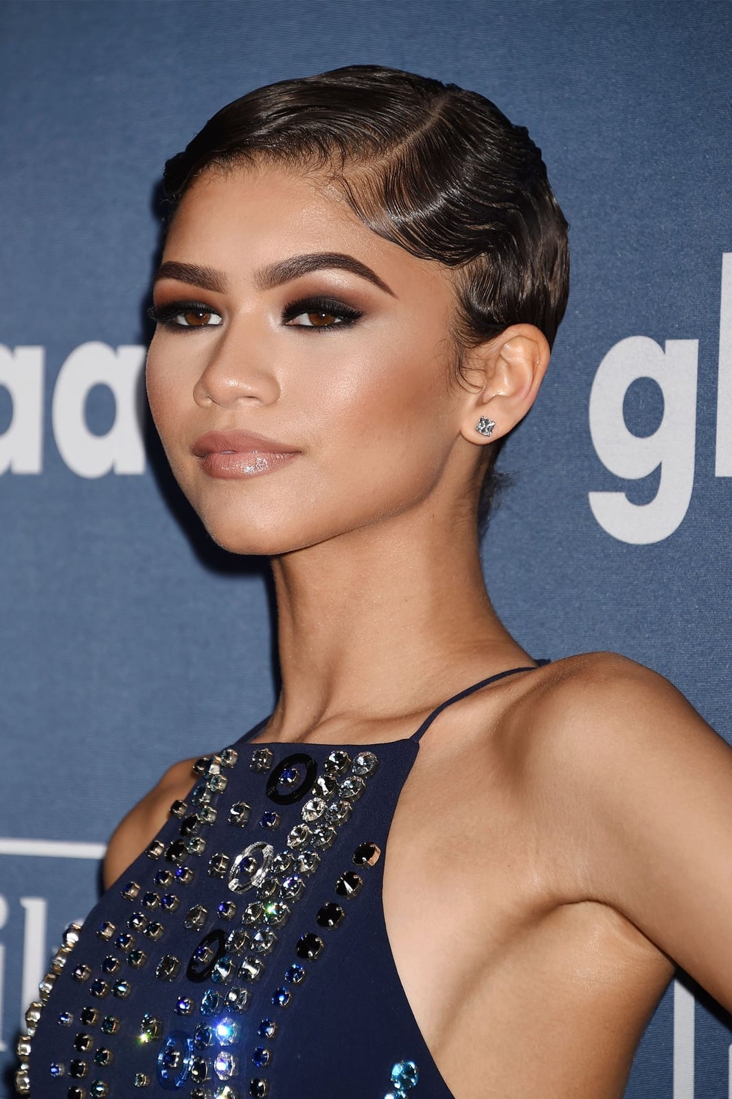 Dark Brown Pixie With Sculpted Finger Waves Dark Brown Pixie With Sculpted Finger Waves — Classy Edgy Pixie