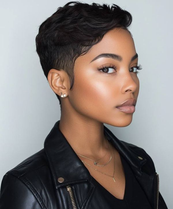Dark Brown Pixie With Wavy Textured Top Dark Brown Pixie With Wavy Textured Top — Classy Edgy Pixie