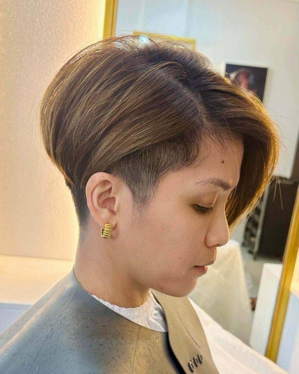 Light Brown Pixie With Asymmetrical Undercut Light Brown Pixie With Asymmetrical Undercut — Classy Edgy Pixie