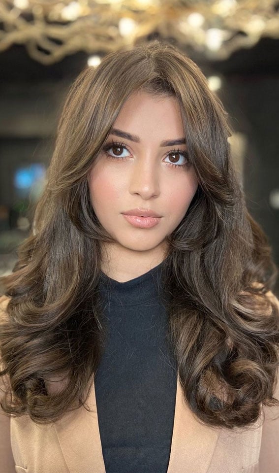 Mid-Back Medium Brown With Soft Layers Mid-Back Medium Brown With Soft Layers — Classy Face Framing Layers