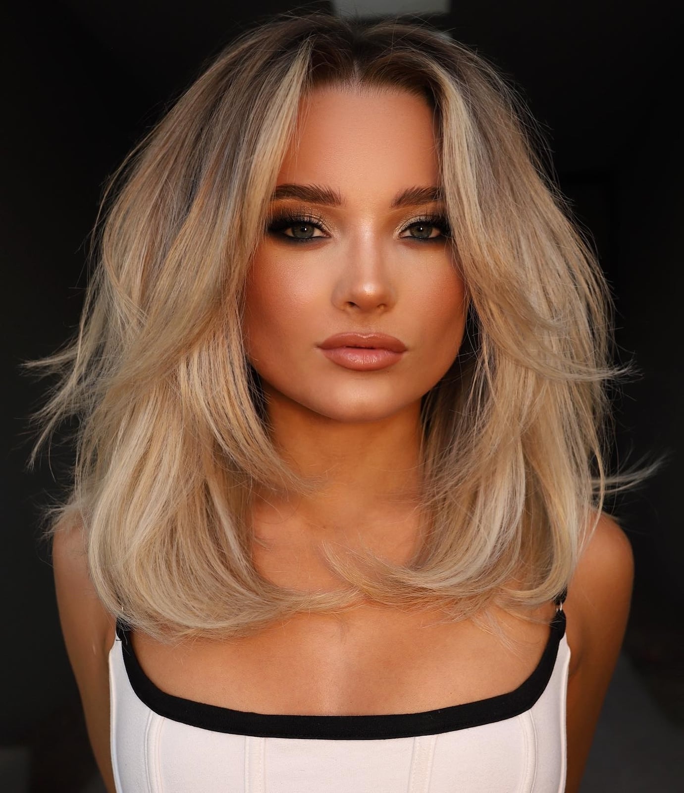 Mid-Back Ash Blonde With Soft Layers Mid-Back Ash Blonde With Soft Layers — Classy Face Framing Layers