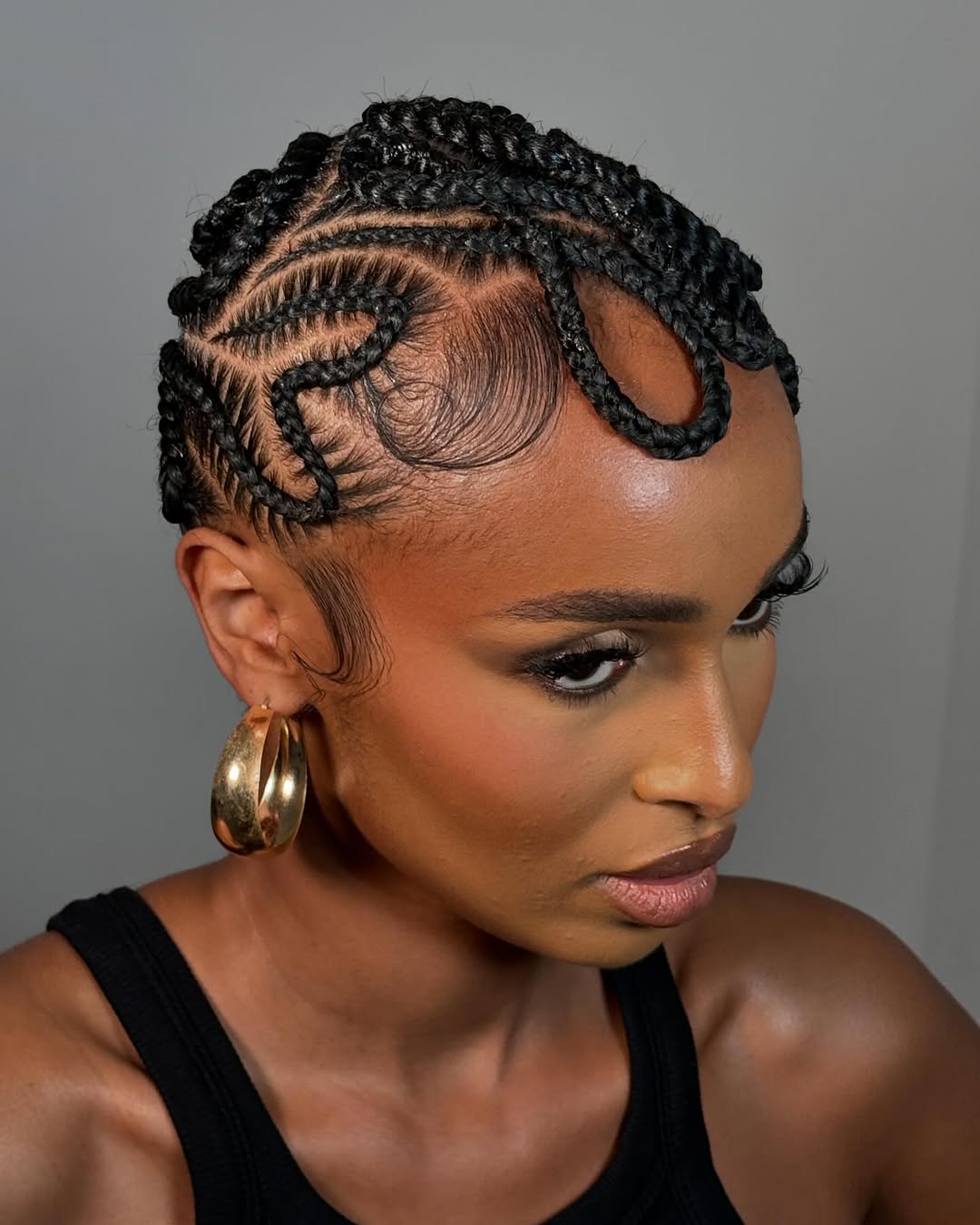 Short Feed-In Braids With Side Parting Short Feed-In Braids With Side Parting — Classy Feed in Braids Hairstyles